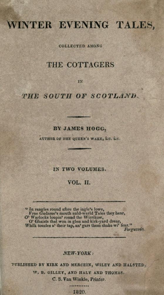 Winter Evening Tales, edición de 1820